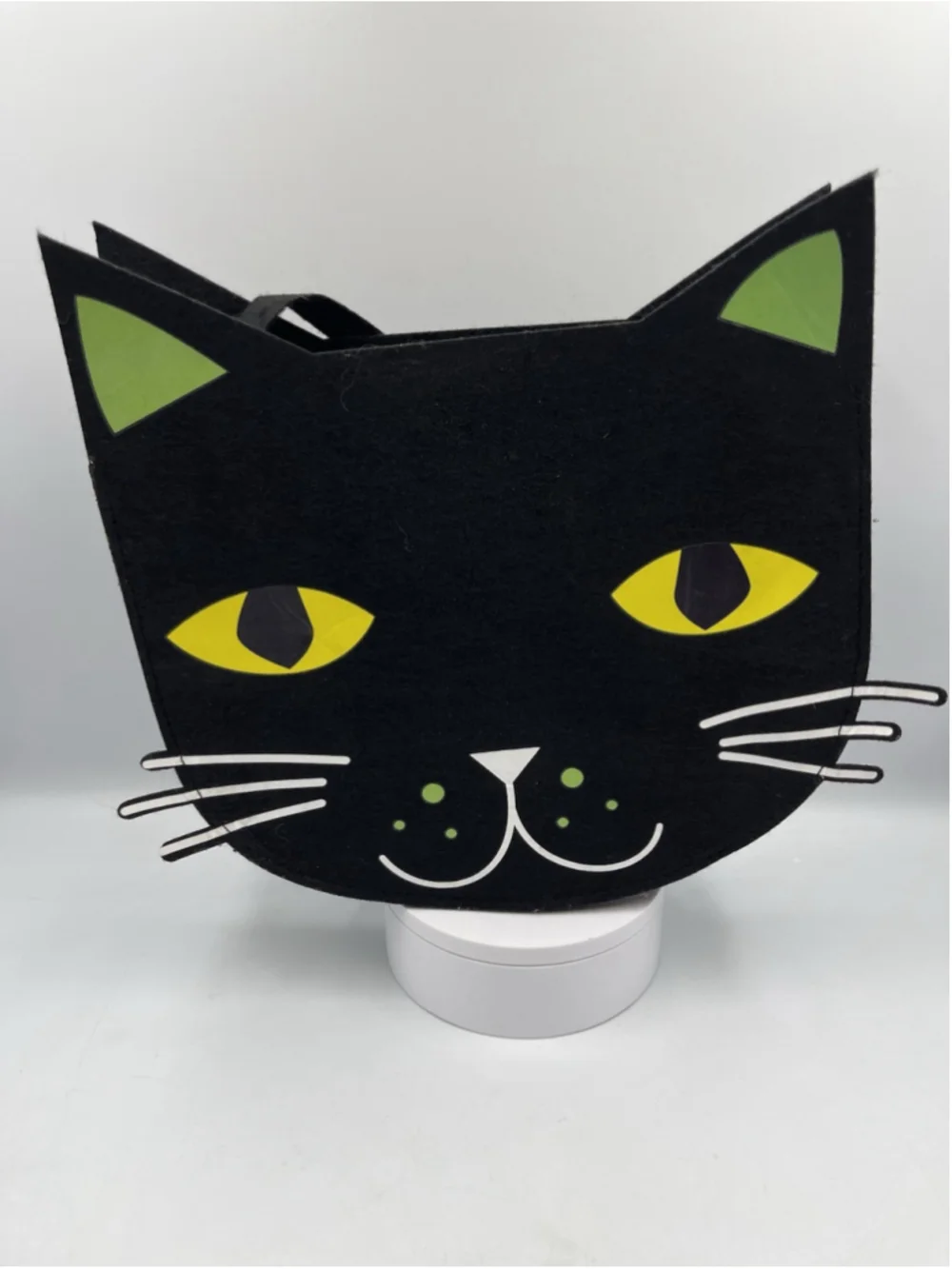 Halloween Black Car Kitten Felt Treat Candy Bag FELT , CUTE DECOR EVEN SEE ALL